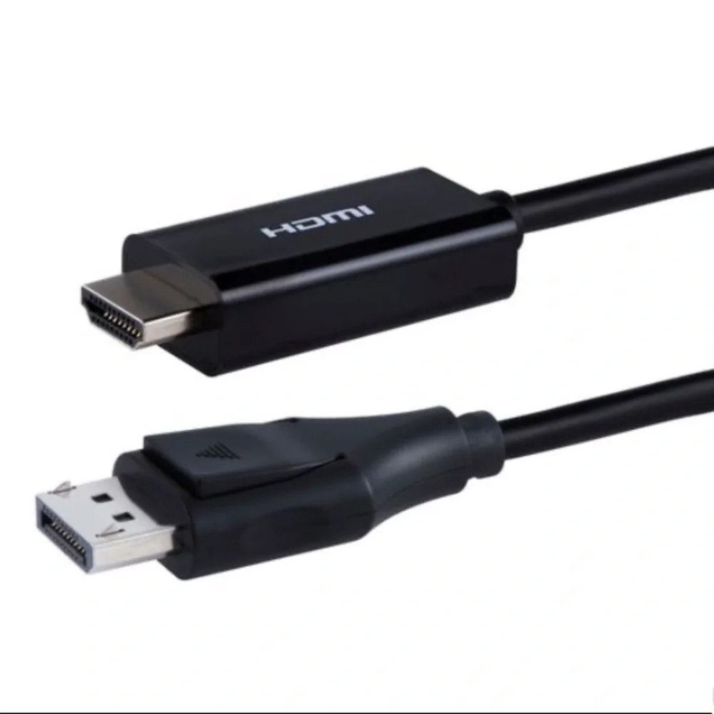 Philips 6 Feet (1.8m) Display Port to HDMI Cable Black